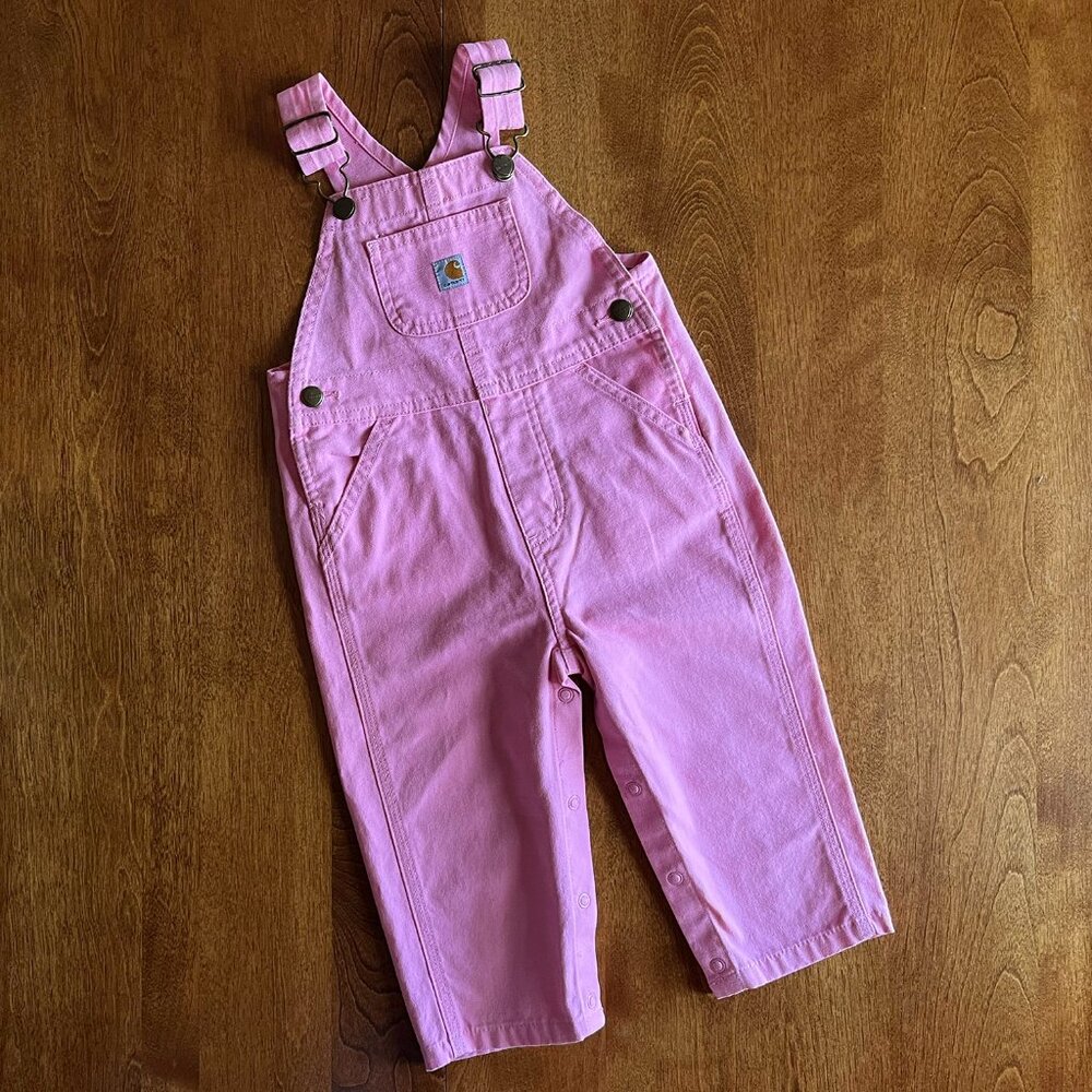 Carhartt Pink Kids' Denim Overalls